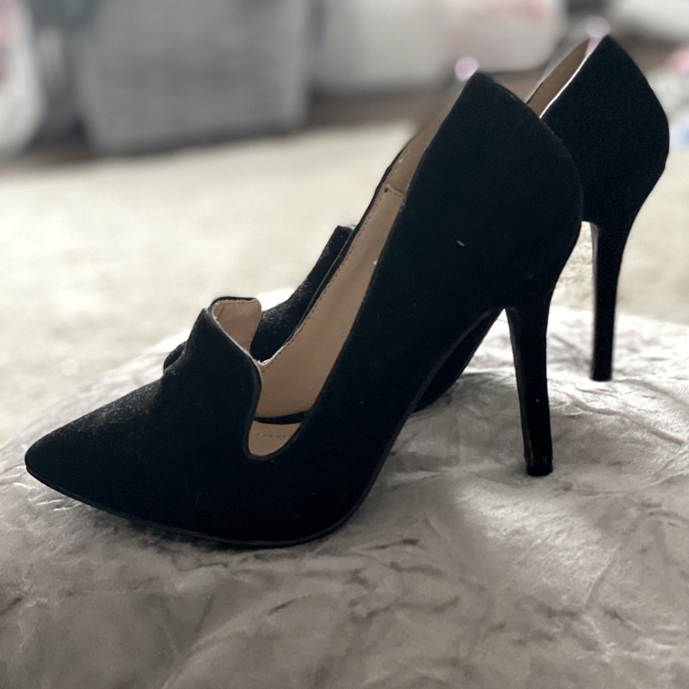 Black Velvet Heels